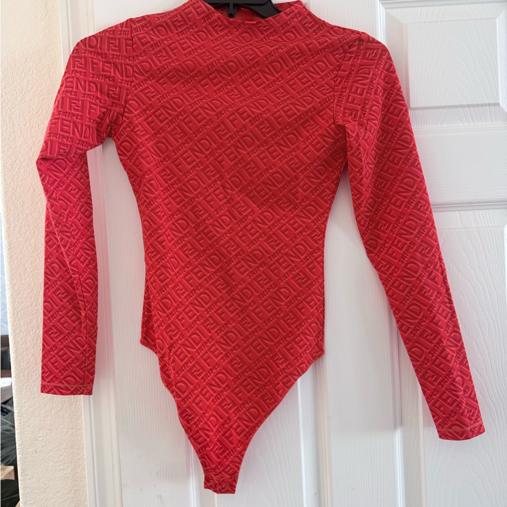Skims Red Patterned Top